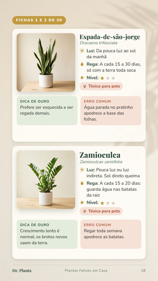 Página de fichas de plantas