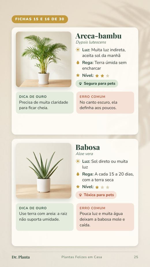 Página de fichas de plantas